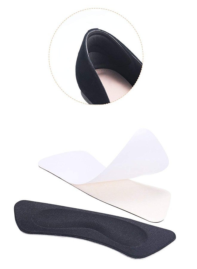 Dr.Pedi Heel Pads 6 Pairs Shoe Inserts Women Grips Liner Self-Adhesive Shoe Heel Protector Pads Foot Care(Black) - Image 3